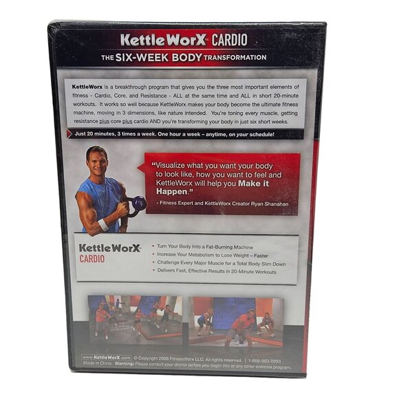 Kettle WorX Workout DVD Set Cardio Core Resistance Fast Fat Burn Core Fast Abs - Picture 9 of 14